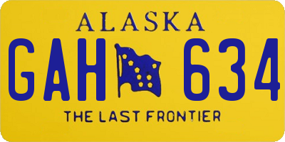 AK license plate GAH634