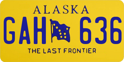 AK license plate GAH636