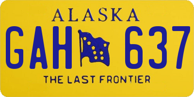 AK license plate GAH637