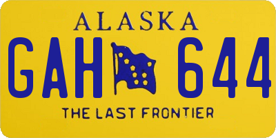 AK license plate GAH644