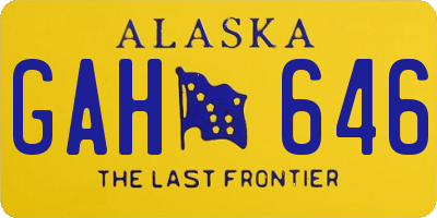 AK license plate GAH646