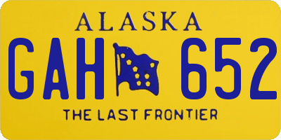 AK license plate GAH652