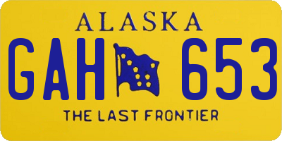 AK license plate GAH653