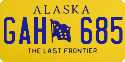 AK license plate GAH685