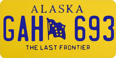 AK license plate GAH693