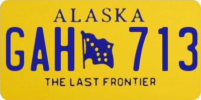 AK license plate GAH713