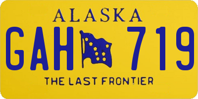 AK license plate GAH719