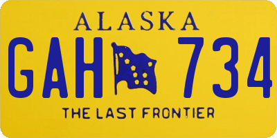 AK license plate GAH734