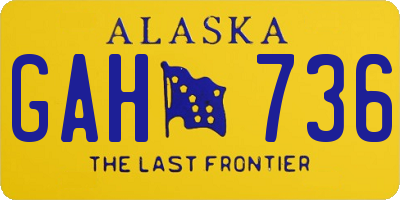 AK license plate GAH736