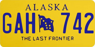 AK license plate GAH742