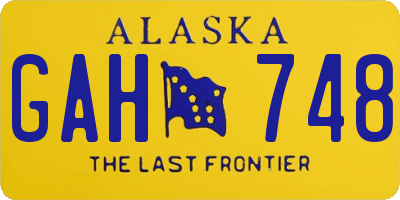 AK license plate GAH748