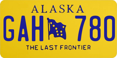 AK license plate GAH780