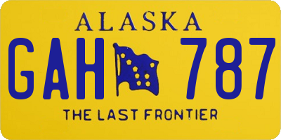 AK license plate GAH787
