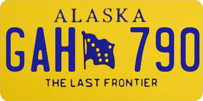 AK license plate GAH790