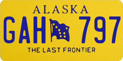 AK license plate GAH797