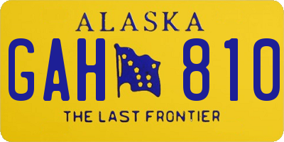 AK license plate GAH810