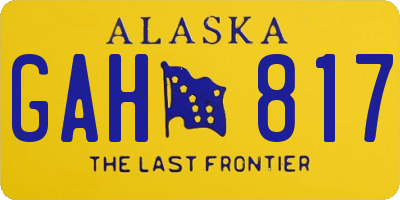 AK license plate GAH817