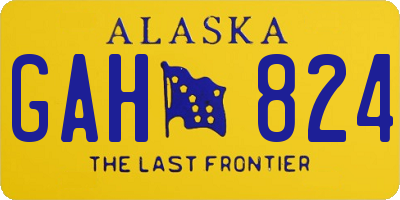 AK license plate GAH824