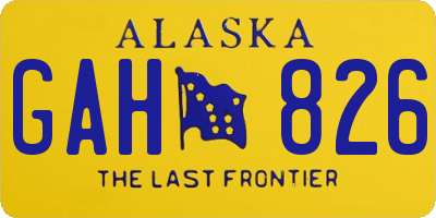 AK license plate GAH826