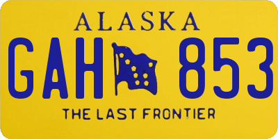 AK license plate GAH853