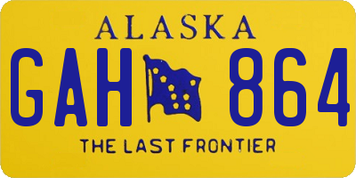 AK license plate GAH864