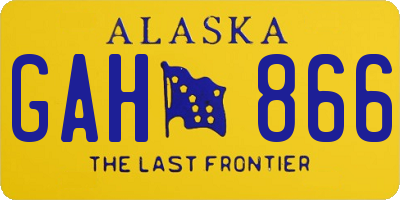 AK license plate GAH866