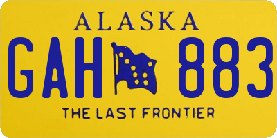 AK license plate GAH883