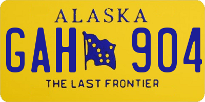 AK license plate GAH904