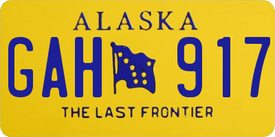 AK license plate GAH917