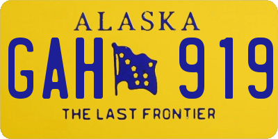 AK license plate GAH919