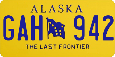 AK license plate GAH942