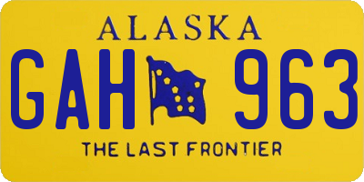 AK license plate GAH963