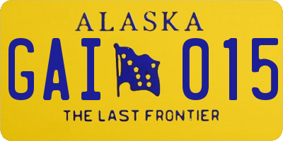 AK license plate GAI015