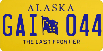 AK license plate GAI044