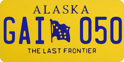 AK license plate GAI050