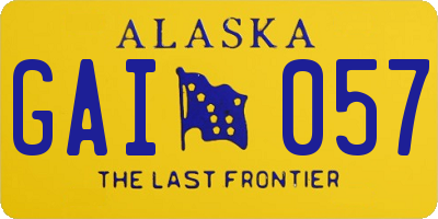 AK license plate GAI057