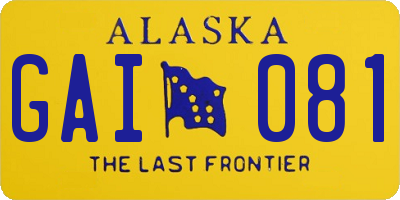 AK license plate GAI081
