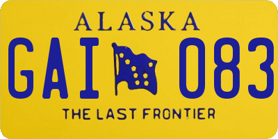 AK license plate GAI083