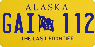 AK license plate GAI112