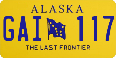 AK license plate GAI117