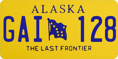 AK license plate GAI128