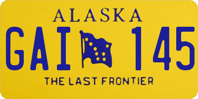 AK license plate GAI145