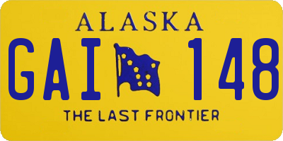 AK license plate GAI148