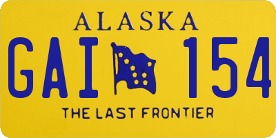 AK license plate GAI154