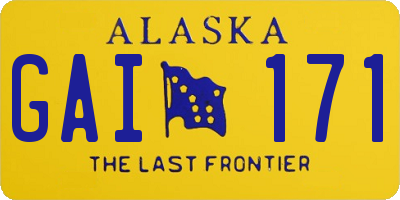 AK license plate GAI171