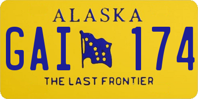 AK license plate GAI174