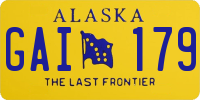 AK license plate GAI179
