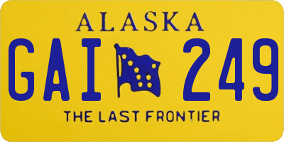AK license plate GAI249