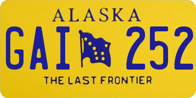 AK license plate GAI252
