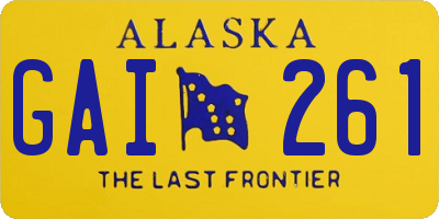 AK license plate GAI261